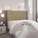 Ver imagem 4 de Cabeceira Queen Anya para Cama Box Estrutura MDF-MDP Estofada Suede Creme Loja Sheep