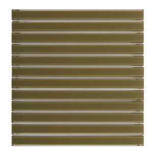 Pastilha de Vidro Lisa de 30cm X 30cm Rende Glass Mosaic