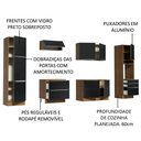 Ver imagem 5 de Armário de Cozinha Completa 320cm Rustic/Preto Lux Madesa 03