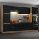 Ver imagem 1 de Armário de Cozinha Completa 320cm Rustic/Preto Lux Madesa 03