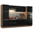 Ver imagem 3 de Armário de Cozinha Completa 320cm Rustic/Preto Lux Madesa 03