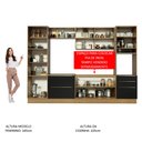 Ver imagem 6 de Armário de Cozinha Completa 320cm Rustic/Preto Lux Madesa 03