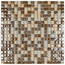 Kit Pastilha de Vidro Galliano com 11 Placas de 30cm x 30cm Rende 1m² Glass Mosaic  - 1