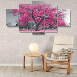 Quadros Decorativos Arvore Vida Botanico Sala Quarto Rosa - 4