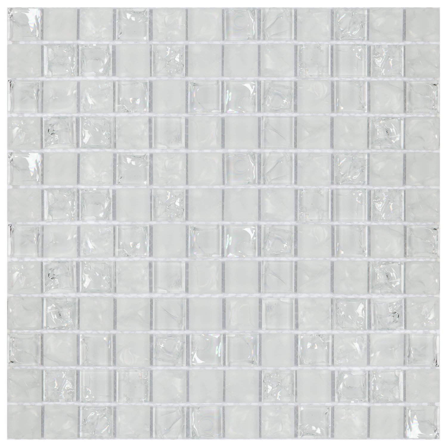 Pastilha de Vidro Ice Glass Mosaic 30cmx30cm (Placas) - 1