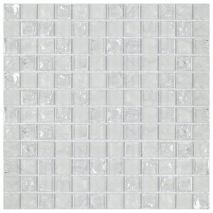 Pastilha de Vidro Ice de 30cm X 30cm Rende Glass Mosaic