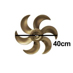 Hélice para Ventilador Mallory Ts40+ / Delfos Ts+ / Air Timer Ts+ 40cm 6 Pás Gold / Dourado - 3