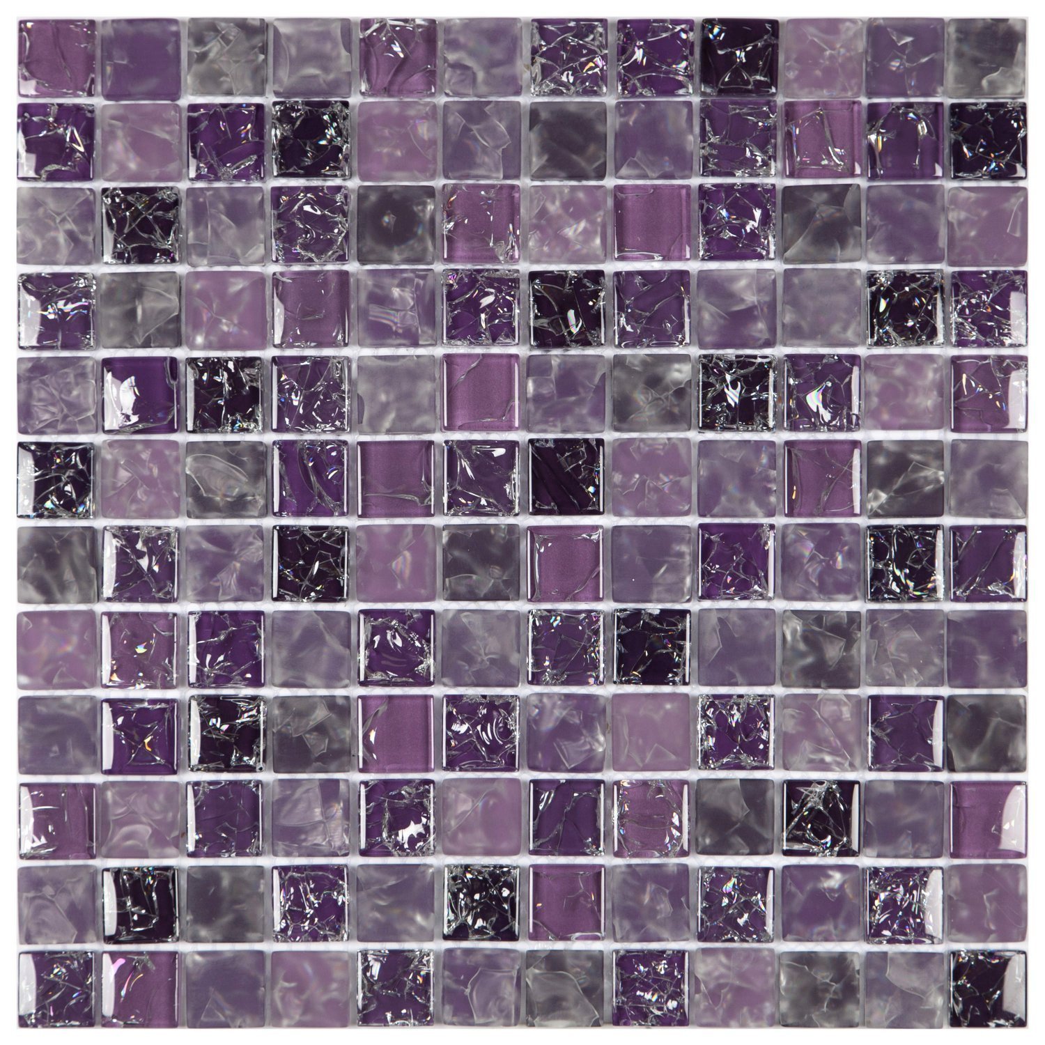 Pastilha de Vidro Ice Glass Mosaic 30cmx30cm (Placas) - 1