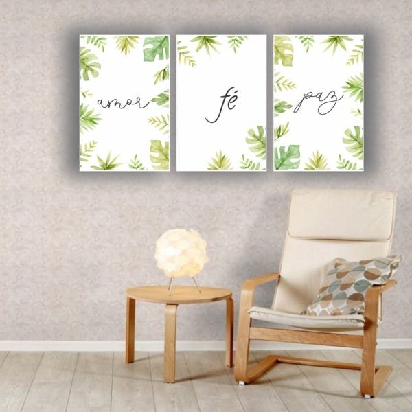 CONJUNTO KIT 5 QUADROS DECORATIVOS FEMININO FLORAL GEOMETRICO