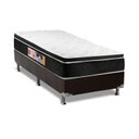 Ver imagem 1 de Cama Box Solteiro: Colchão Espuma D33 Castor Black e White + Base CRC Suede Black(88x188)
