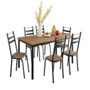Ver imagem 2 de Conjunto Sala de Jantar Mesa Retangular Tampo BP com 6 Cadeiras Adriana Preto/Rattan/Demolição