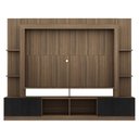 Ver imagem 6 de Estante Com Suporte Tv 65" E 2 Portas Oslo Multimóveis V3386 Madeirada/Preta Madeirado/Preto