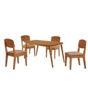 Ver imagem 2 de Mesa de Jantar Copper 120cm Tampo Canto Copo Mdf com 4 Cadeiras Copper Moderna Mobília