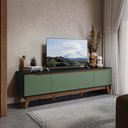 Ver imagem 1 de Rack Kappesberg 3 Portas Preto Fosco/verde Oliva 180cm