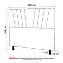 Ver imagem 4 de Cabeceira Cama Box Casal Queen Size Dublin 160cm Sintético Marrom - Desk Design