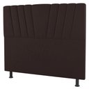 Ver imagem 1 de Cabeceira Cama Box Casal Queen Size Dublin 160cm Sintético Marrom - Desk Design