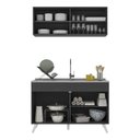 Ver imagem 6 de Armário de Cozinha Compacta 120cm Veneza Multimóveis V2140 Preto/Branco