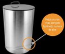 Ver imagem 2 de Lixeira Aço Inox com Pedal 5 Litros 20x30