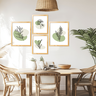 Kit Luxo 4 Quadros Verde Folhagens Abstrato Boho Bege Sala Cozinha com Moldura Caixa Alta 40cm Ref02 - 2