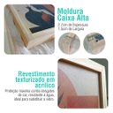 Ver imagem 3 de Kit Luxo 4 Quadros Verde Folhagens Abstrato Boho Bege Sala Cozinha com Moldura Caixa Alta 40cm Ref02