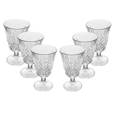 Conjunto 6 Taças de Água de Vidro Dublin 250 Ml Lyor