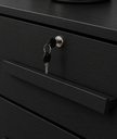 Ver imagem 7 de Cômoda Quarto 5 Gavetas 1 Porta com Chave 2 Divisórias Preto
