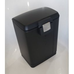 Lixeira inox com pedal retangular Slim Black Matte 6 litros - 7