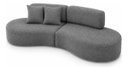 Ver imagem 3 de Sofá Luxo Sala Salão 300cm Virginia 3 Lugares Linho Cinza