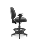 Ver imagem 2 de Cadeira Plaxmetal Premium Caixa Alta Back System NR17 Ergonômica Vinil Preto T19 com Braços