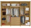Ver imagem 4 de Guarda Roupa Belgica Cinamomo 06 Portas Casal com 02 Portas Vidro Reflecta LED e Pes
