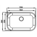 Ver imagem 2 de Cuba inox Alto Brilho funda 27241 embutir 56X35X17 Ghelplus