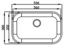 Ver imagem 2 de Cuba inox Alto Brilho funda 27241 embutir 56X35X17 Ghelplus