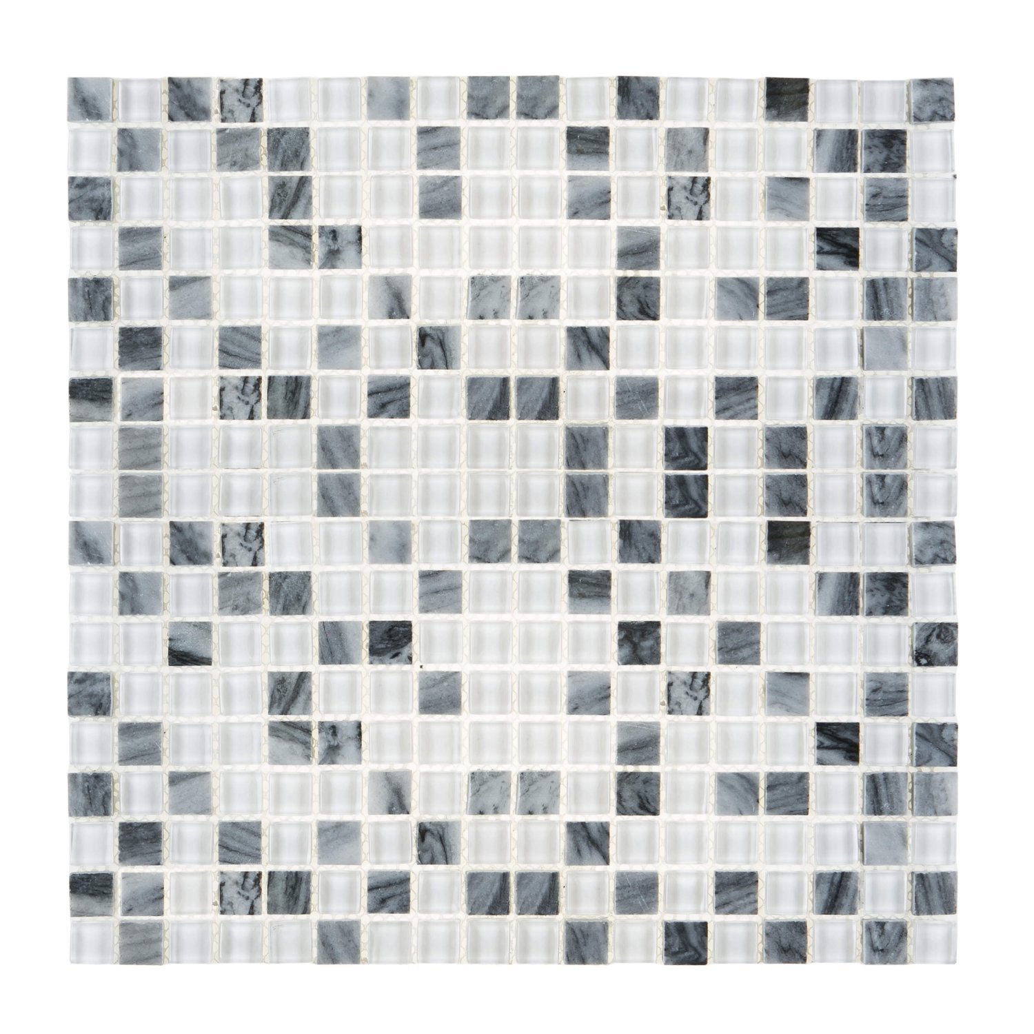 Pastilha Mesclada de Vidro e Mármore 30cm x 30cm Matisse Glass Mosaic (Placas) - 1