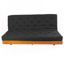 Ver imagem 3 de Sofá Cama Futon L Acquablock Preto em Madeira Nobre Maciça
