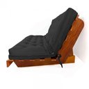 Ver imagem 5 de Sofá Cama Futon L Acquablock Preto em Madeira Nobre Maciça