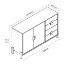 Ver mais imagens de Balcão Madeira 2 Portas 4 Gavetas | Alla