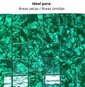 Ver imagem 5 de Pastilha de Vidro Mesclada de 30cm x 30cm Rende Glass Mosaic Verde