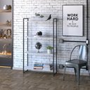 Ver imagem 1 de Estante Dynamica 80x30x146cm c/04 Prateleiras Branco Chess / Est.Preta