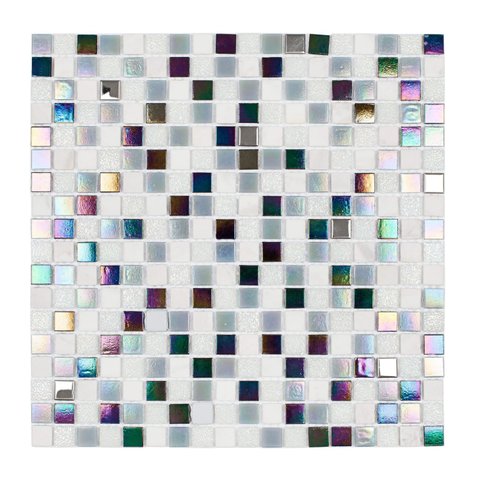 Pastilha de Vidro Silk de 30cm x 30cm Rende Glass Mosaic