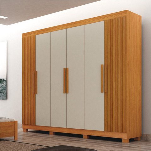 Guarda Roupa Casal Ripado 100% MDF Aspen - Arbo Design