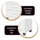 Ver imagem 4 de Comoda Prata Cor:branco Mizza Decor- Armário para Quarto