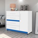 Ver imagem 5 de Comoda Prata Cor:branco Mizza Decor- Armário para Quarto