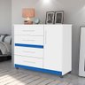 Comoda Prata Cor:branco Mizza Decor- Armário para Quarto - 5