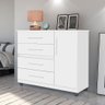 Comoda Prata Cor:branco Mizza Decor- Armário para Quarto - 2
