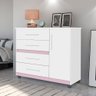 Comoda Prata Cor:branco Mizza Decor- Armário para Quarto - 7