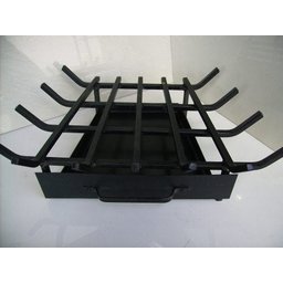 Grelha com Gaveta de Canto para Lareira Ferro Preto 44x32x32cm - 2