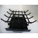 Ver imagem 4 de Grelha com Gaveta de Canto para Lareira Ferro Preto 68,5 x 40 x 38