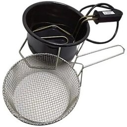 Fritadeira Elétrica Óleo 1 Litro Tacho Esmaltado 110 ou 220v:220v/1100/preto - 3