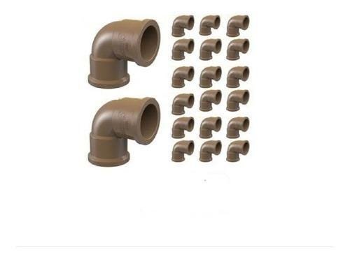 Kit 20 Peças Joelho 90° Soldável Marrom 3/4 25mm Tigre - 1