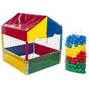 Ver imagem 1 de Kit Infantil Piscina de Bolinhas 1,00m Quadrada + 500 Unidades Bolinhas Coloridas